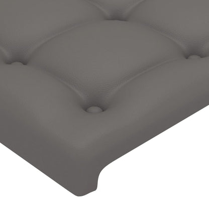 Čelo Postele 2 Ks Šedé 90X5X78/88 Cm Umělá Kůže Šedá