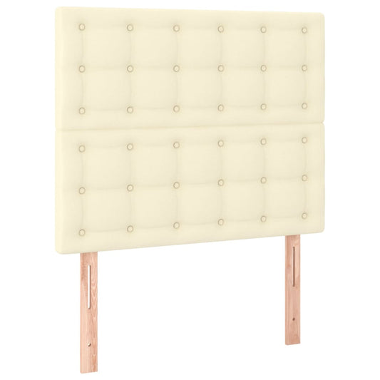 Čelo Postele Krémové 100X5X118/128 Cm Umělá Kůže