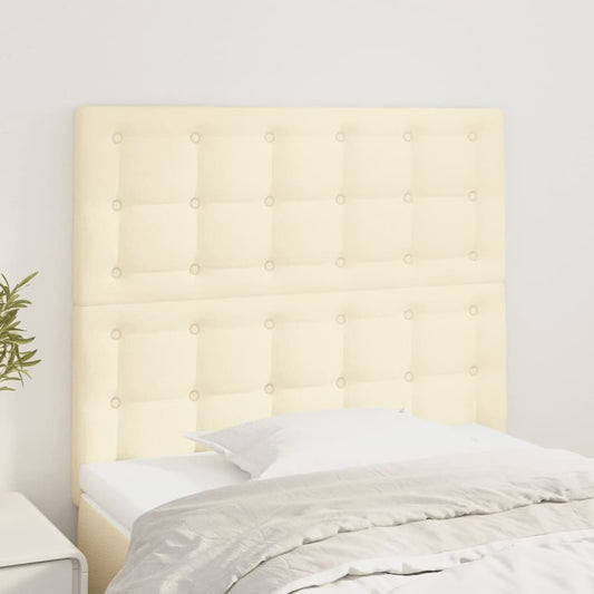 Čelo Postele Krémové 100X5X118/128 Cm Umělá Kůže