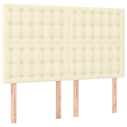 Čelo Postele Krémové 144X5X118/128 Cm Umělá Kůže