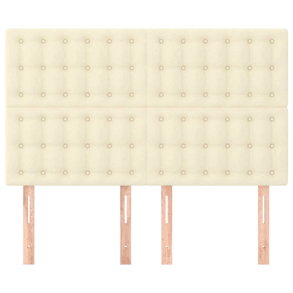 Čelo Postele Krémové 144X5X118/128 Cm Umělá Kůže