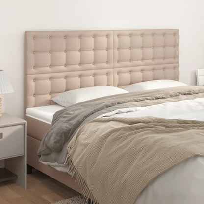 Čela Postele 2 Ks 72 X 5 X 78/88 Cm Umělá Kůže Cappuccino