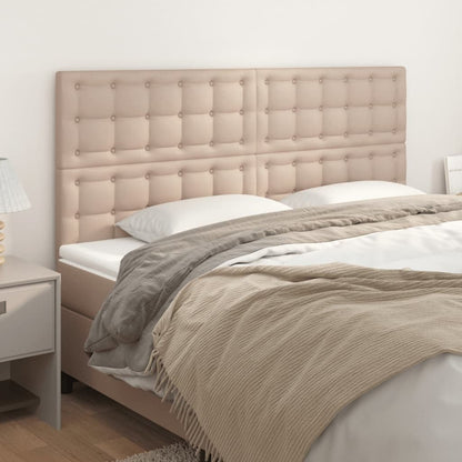 Čela Postele 2 Ks 72 X 5 X 78/88 Cm Umělá Kůže Cappuccino