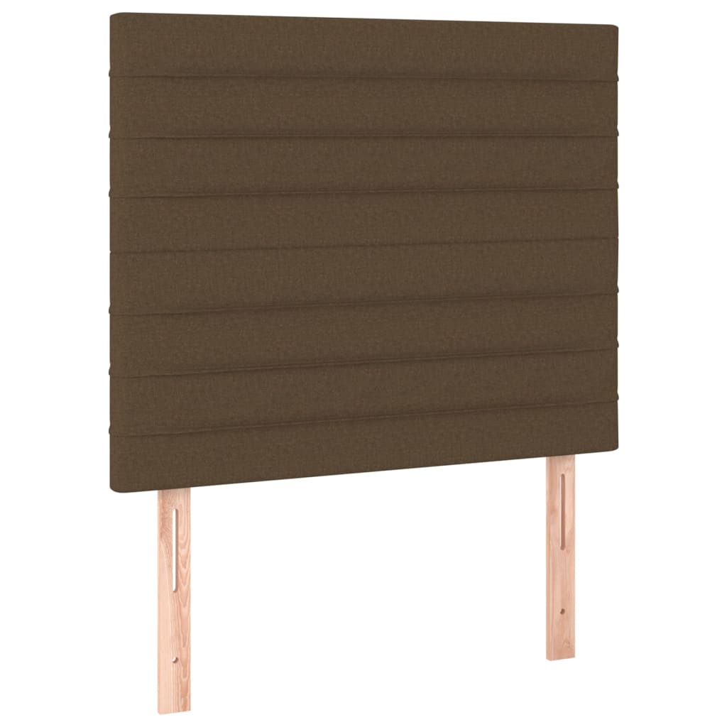 Čelo Postele 2 Ks Tmavě Hnědé 80 X 5 X 78/88 Cm Textil Tmavě Hnědá