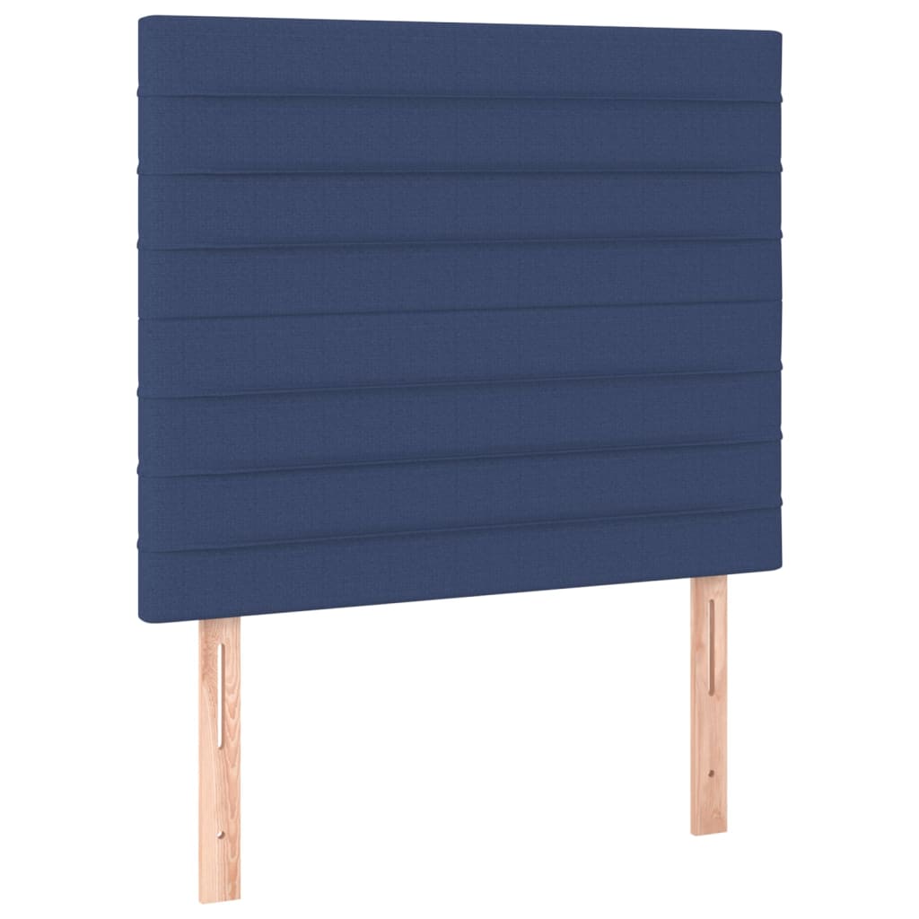 Čelo Postele 2 Ks Modré 100X5X78/88 Cm Textil Modrá