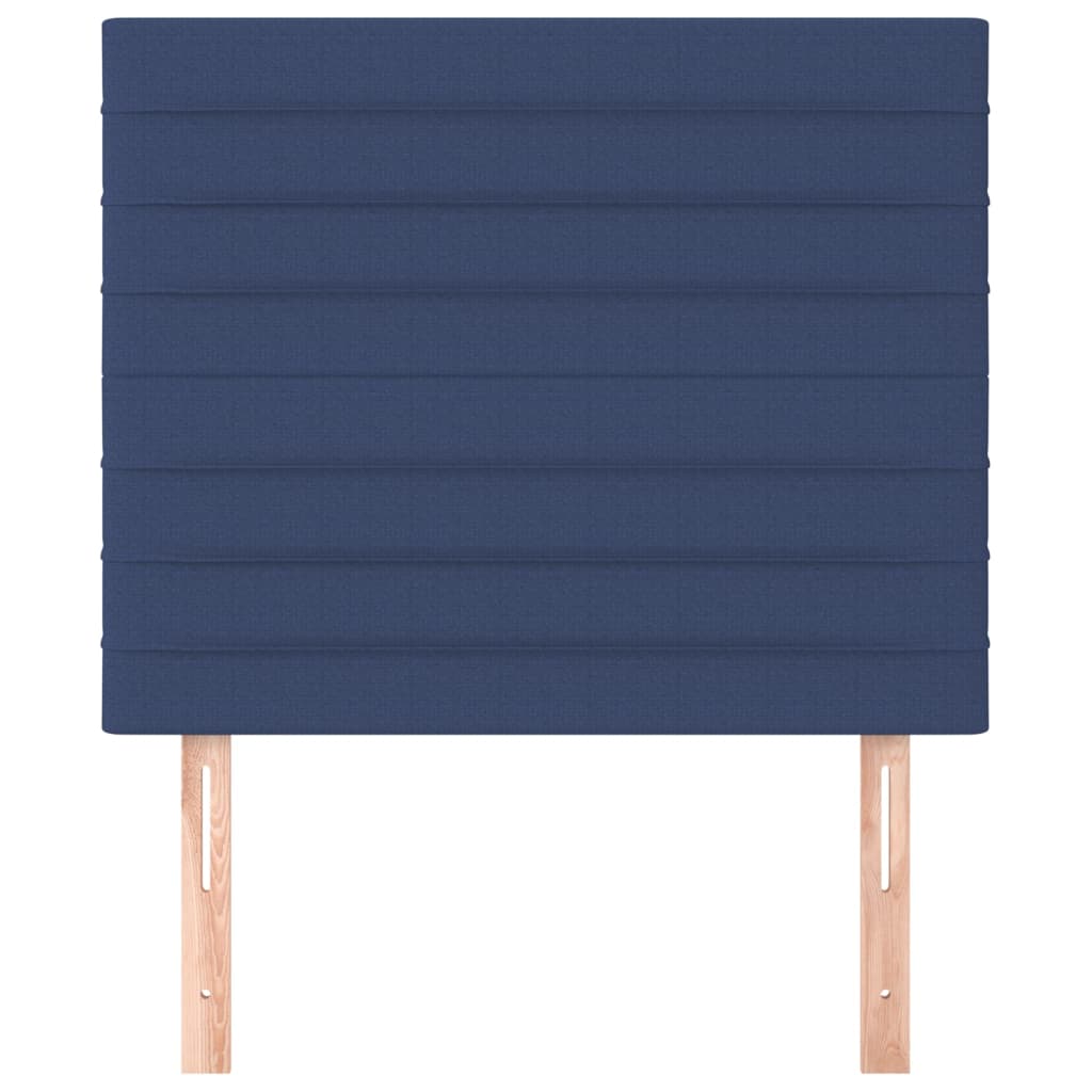 Čelo Postele 2 Ks Modré 100X5X78/88 Cm Textil Modrá