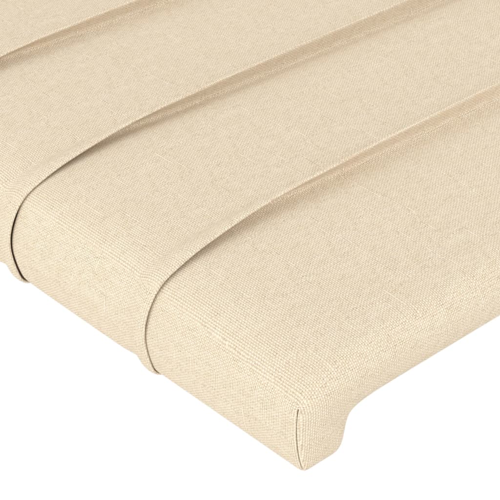 Čela Postele 4 Ks 72 X 5 X 78/88 Cm Textil Krémová