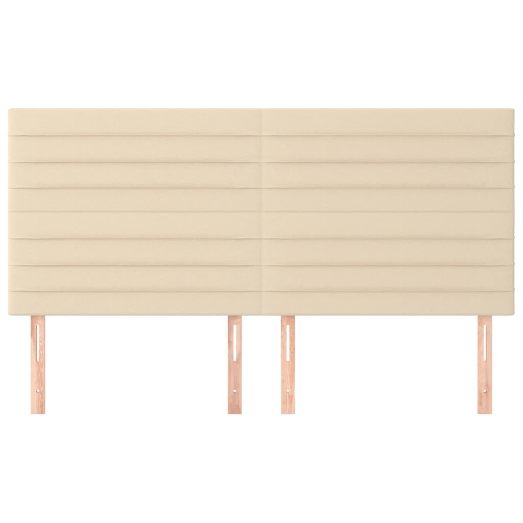 Čelo Postele Krémové 180X5X118/128 Cm Látkové
