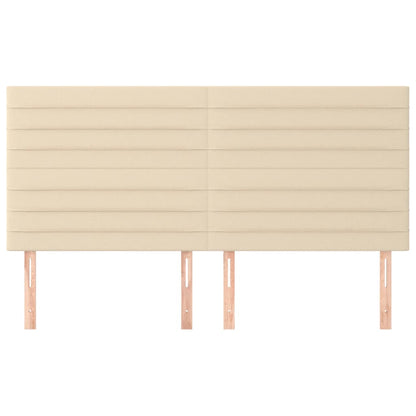 Čelo Postele Krémové 180X5X118/128 Cm Látkové