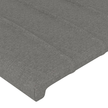 Čelo Postele 2 Ks Tmavě Šed 90X5X78/88 Cm Textil Tmavě Šedá