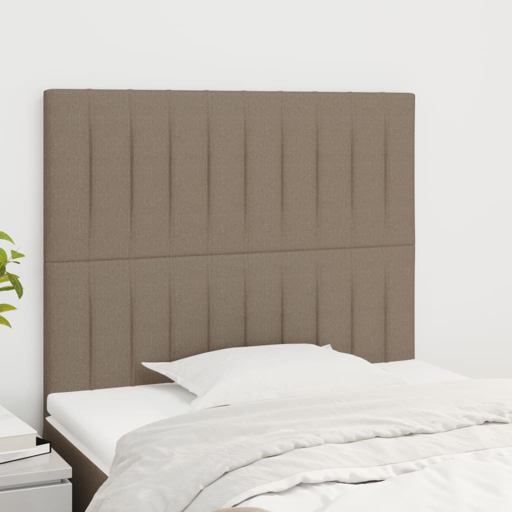 Čela Postele 4 Ks 72 X 5 X 78/88 Cm Textil Taupe