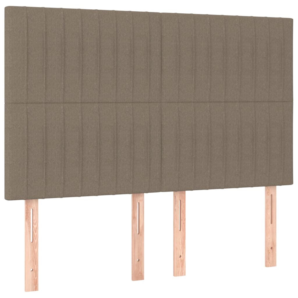 Čela Postele 4 Ks 72 X 5 X 78/88 Cm Textil Taupe