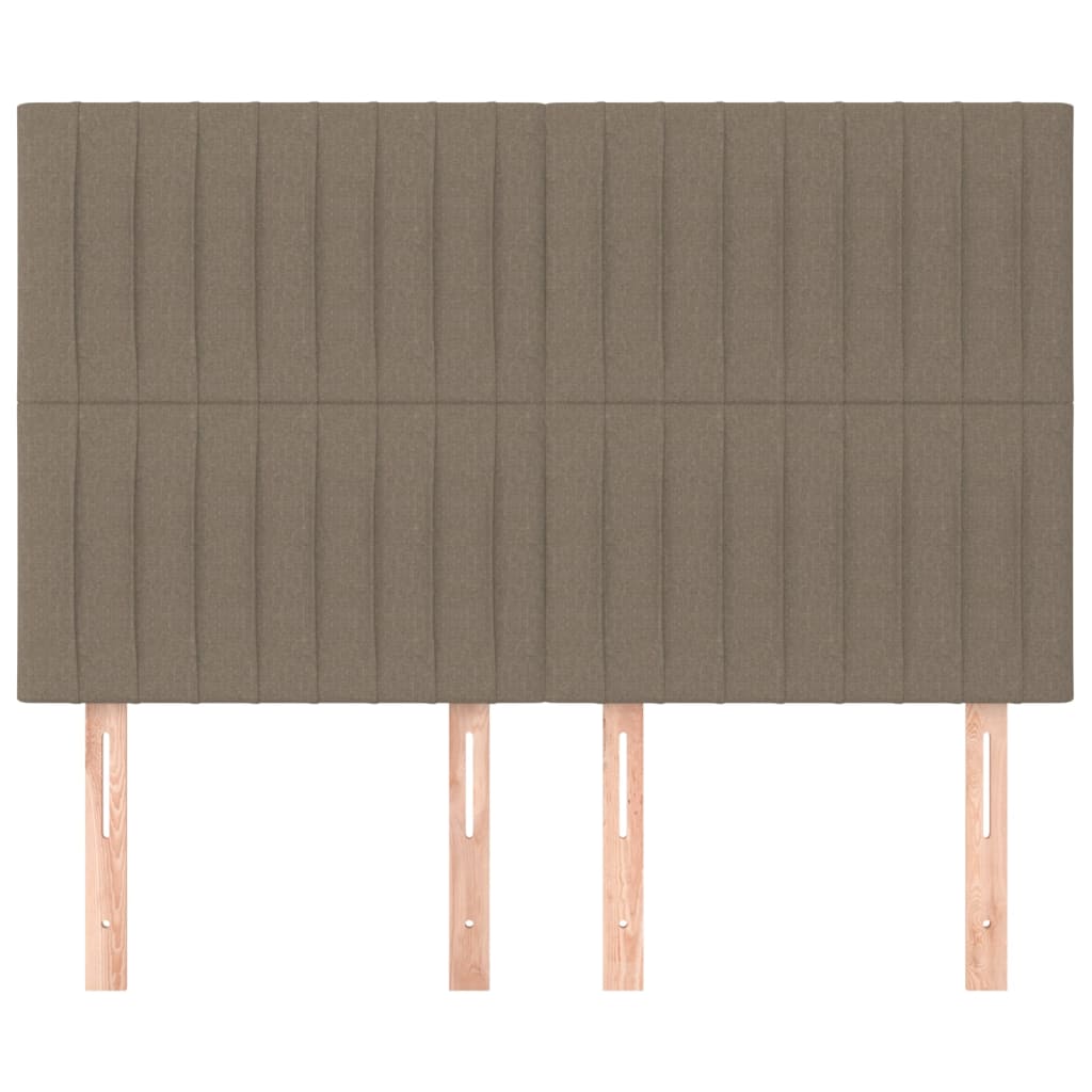 Čela Postele 4 Ks 72 X 5 X 78/88 Cm Textil Taupe