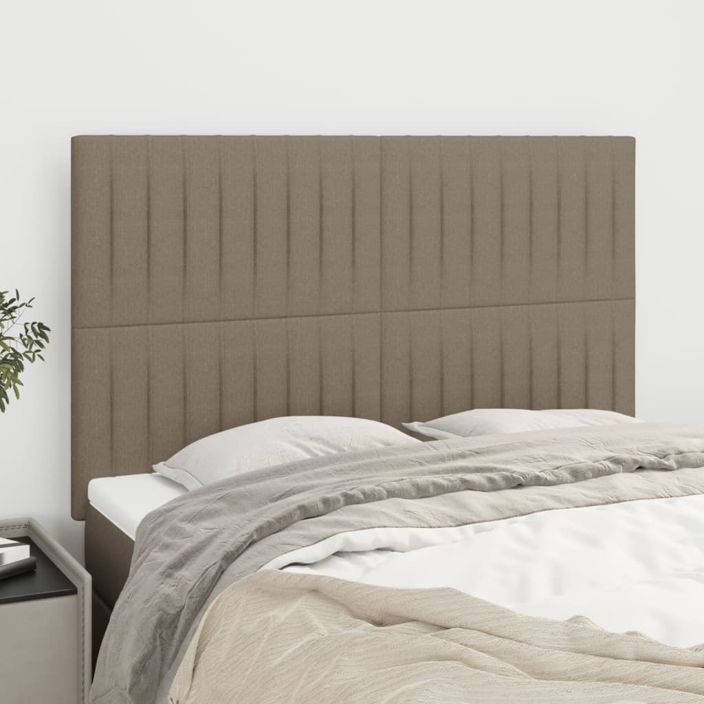 Čela Postele 4 Ks 72 X 5 X 78/88 Cm Textil Taupe