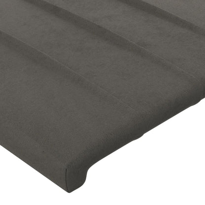Čelo Postele 2 Ks Tmavě Šedé 80 X 5 X 78/88 Cm Samet Tmavě Šedá
