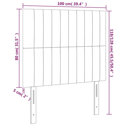 Čelo Postele 2 Ks Růžové 100X5X78/88 Cm Samet Růžová