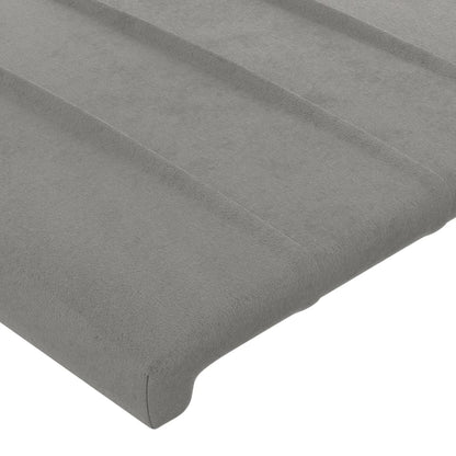 Čelo Postele 4 Ks Světle Šedé 100 X 5 X 78/88 Cm Samet Světle Šedá