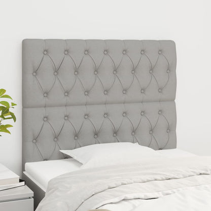 Čelo Postele 4 Ks Světle Šedé 80X7X78/88 Cm Textil Světle Šedá