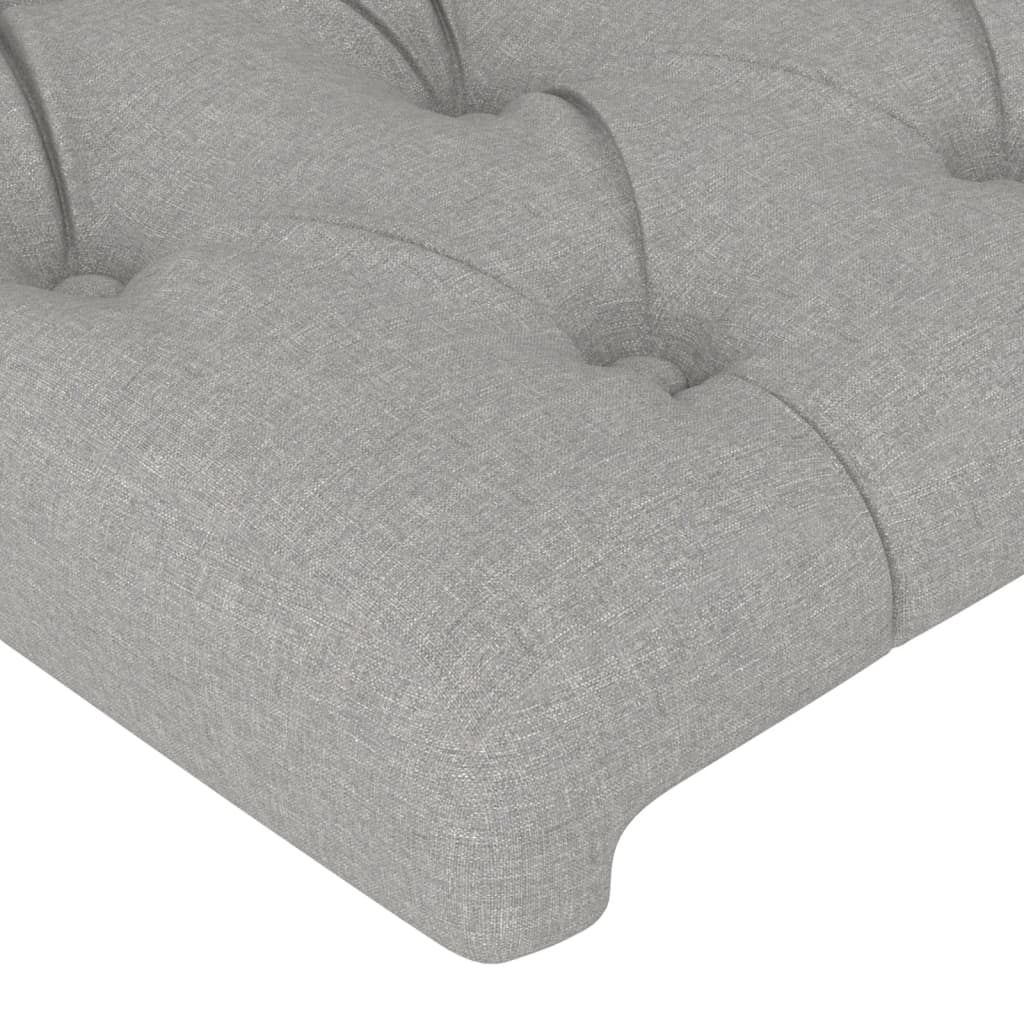 Čelo Postele 4 Ks Světle Šedé 80X7X78/88 Cm Textil Světle Šedá