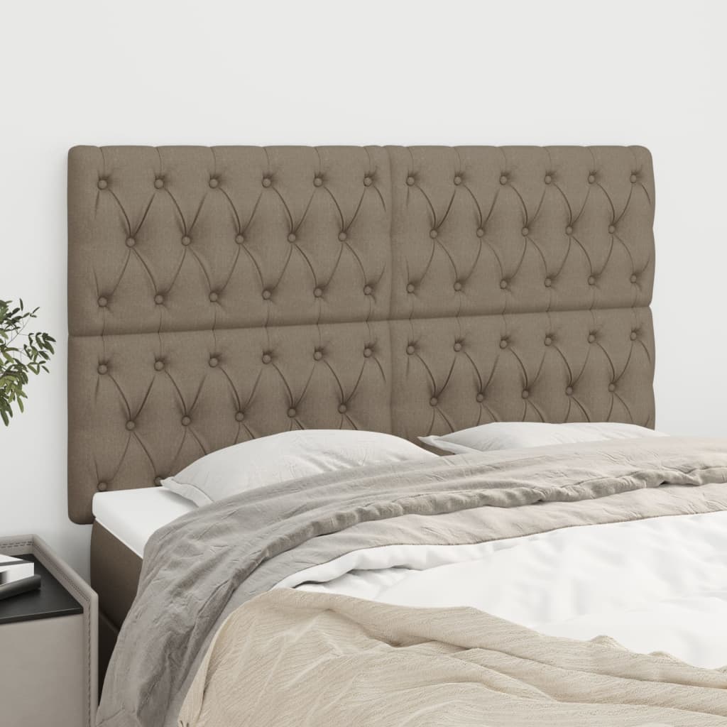 Čelo Postele 2 Ks 100X7X78/88 Cm Textil Taupe