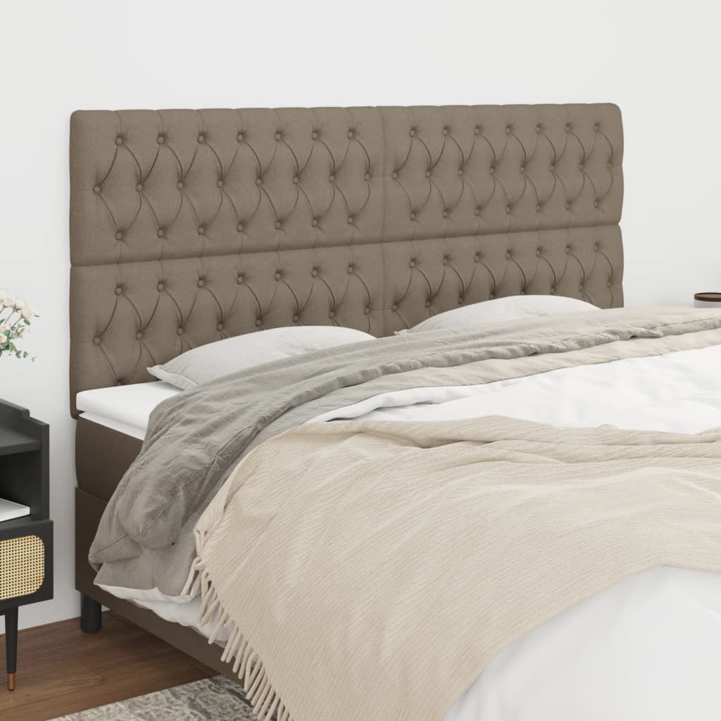 Čelo Postele 2 Ks 100X7X78/88 Cm Textil Taupe
