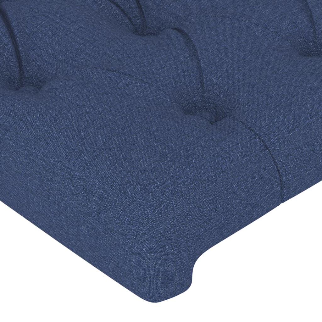 Čelo Postele 4 Ks Modré 90 X 7 X 78/88 Cm Textil Modrá