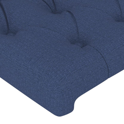 Čelo Postele 4 Ks Modré 90 X 7 X 78/88 Cm Textil Modrá