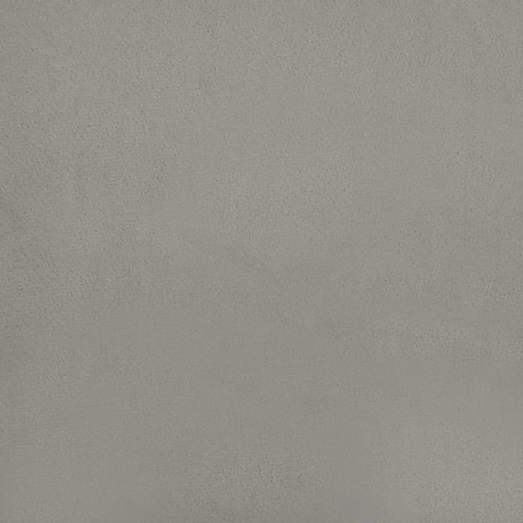 Čelo Postele 2 Ks Světle Šedé 100X7X78/88 Cm Samet Světle Šedá