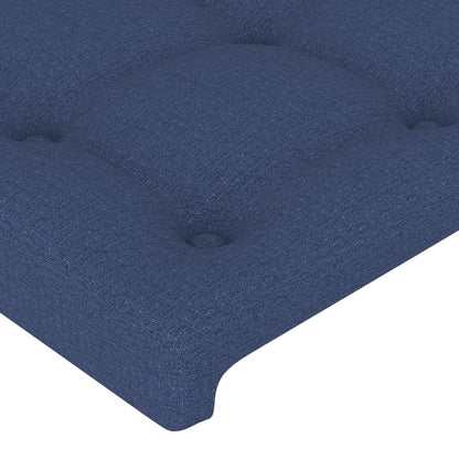 Čelo Postele 2 Ks Modré 80 X 5 X 78/88 Cm Textil Modrá