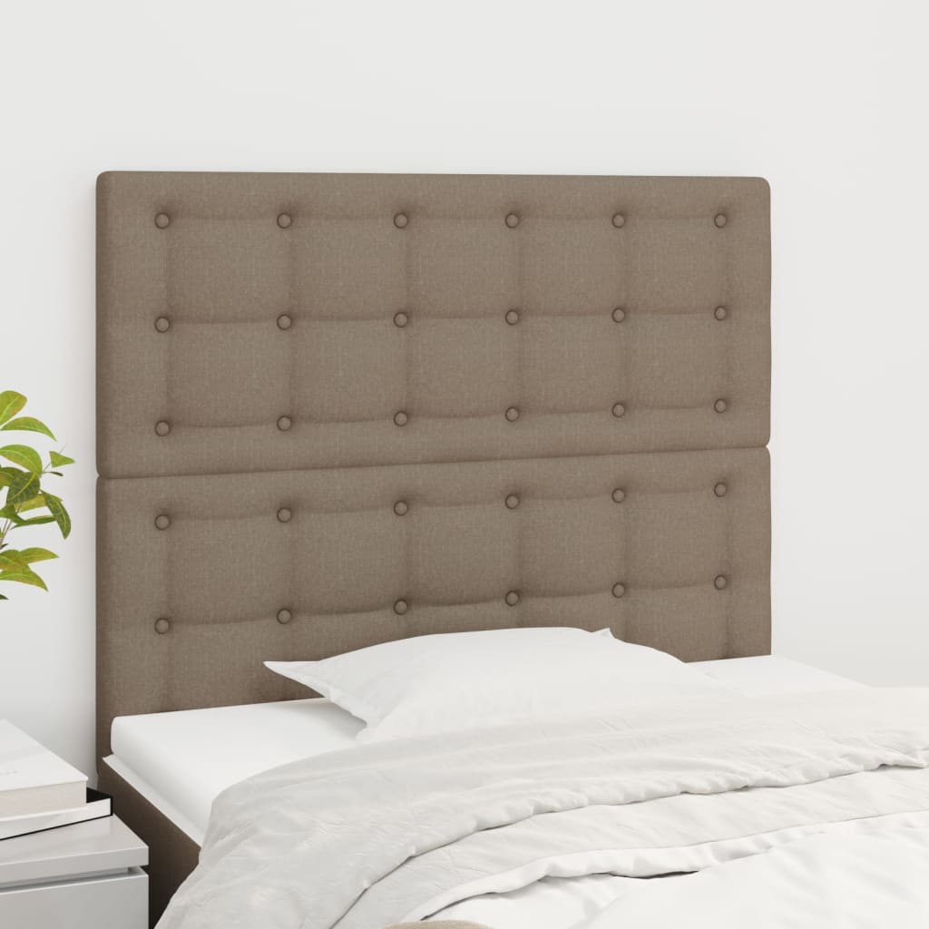 Čela Postele 2 Ks 72 X 5 X 78/88 Cm Textil Taupe