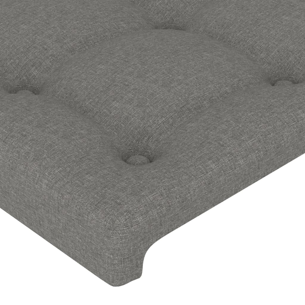 Čela Postele 4 Ks 72 X 5 X 78/88 Cm Textil Tmavě Šedá