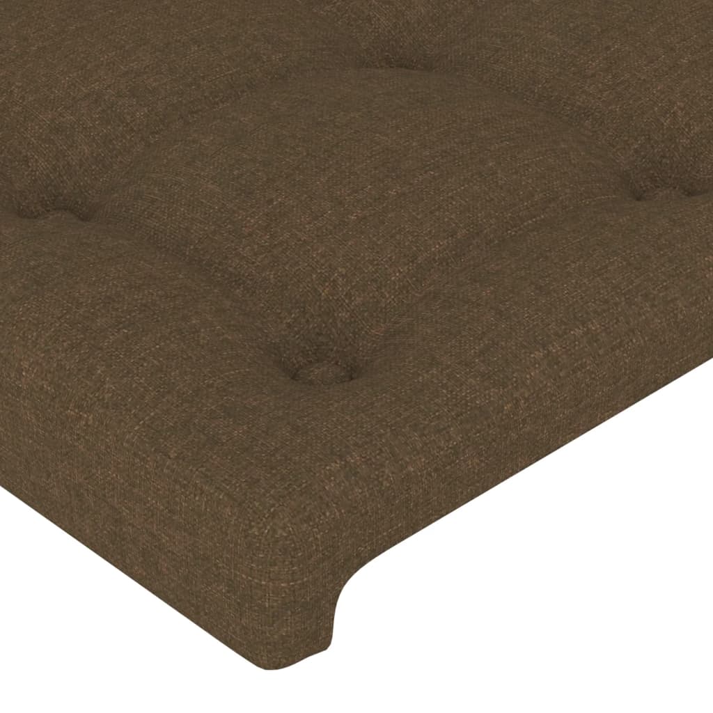 Čela Postele 4 Ks 72 X 5 X 78/88 Cm Textil Tmavě Hnědá