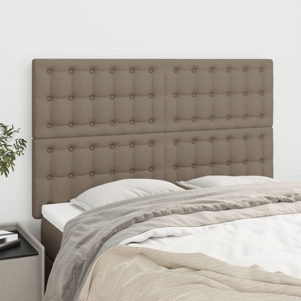 Čela Postele 2 Ks 72 X 5 X 78/88 Cm Textil Taupe