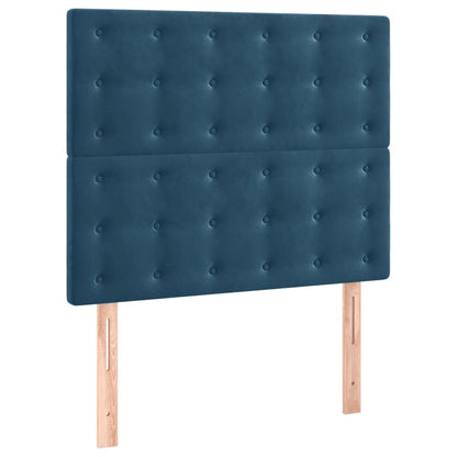Čelo Postele 2 Ks Tmavě Modré 80 X 5 X 78/88 Cm Samet Tmavě Moddrá