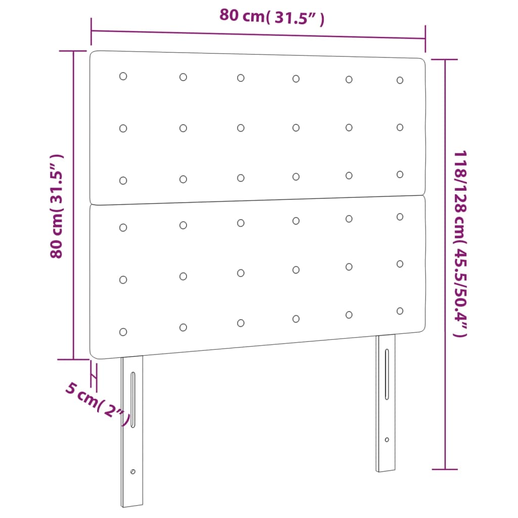 Čelo Postele 2 Ks Tmavě Modré 80 X 5 X 78/88 Cm Samet Tmavě Moddrá
