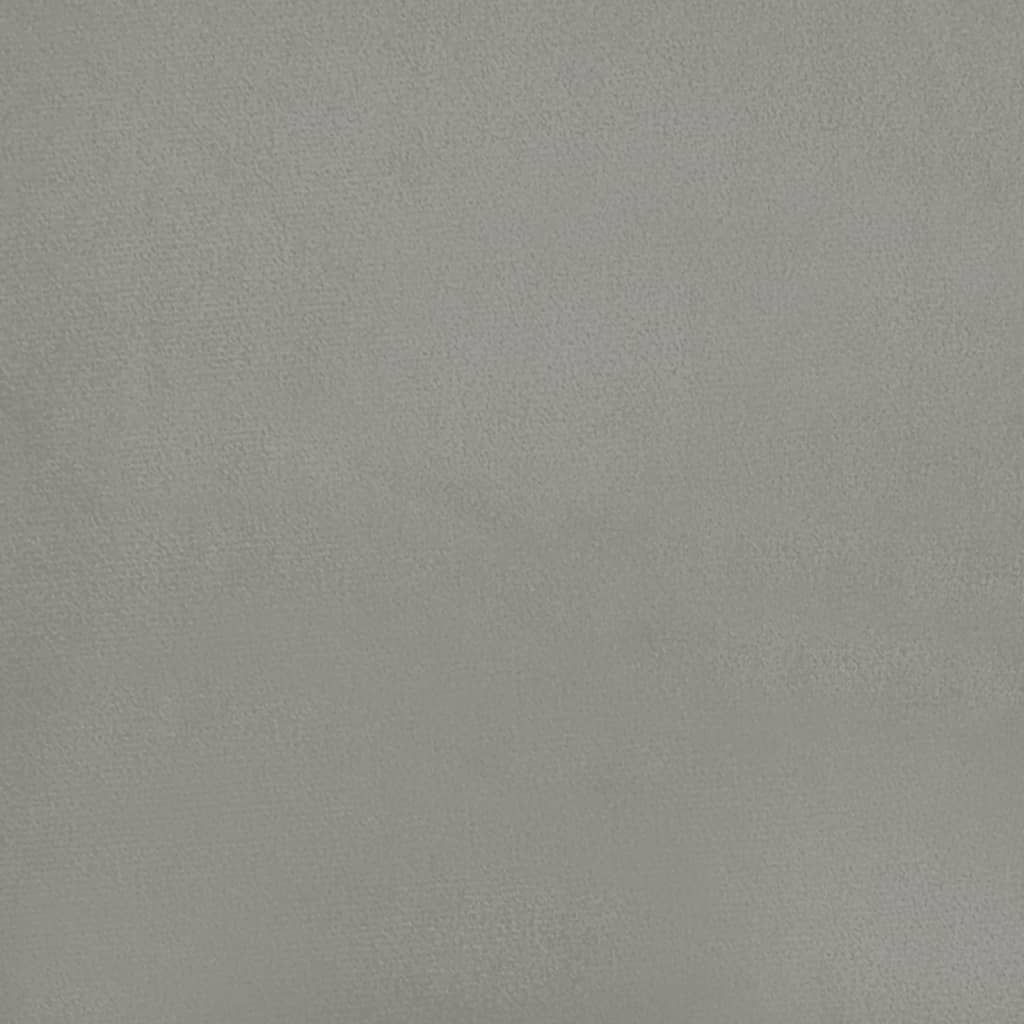 Čelo Postele 2 Ks Světle Šedé 90X5X78/88 Cm Samet Světle Šedá