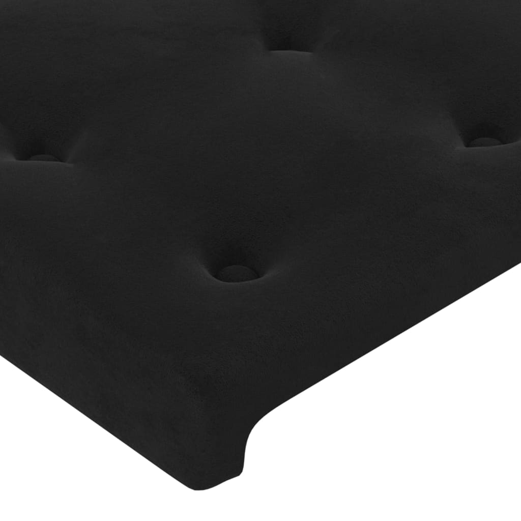 Čela Postele 4 Ks Černá 72 X 5 X 78/88 Cm Samet Černá