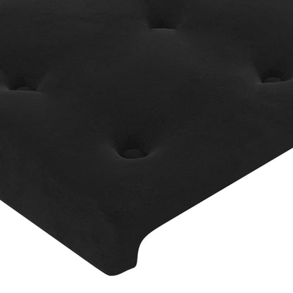 Čela Postele 4 Ks Černá 72 X 5 X 78/88 Cm Samet Černá