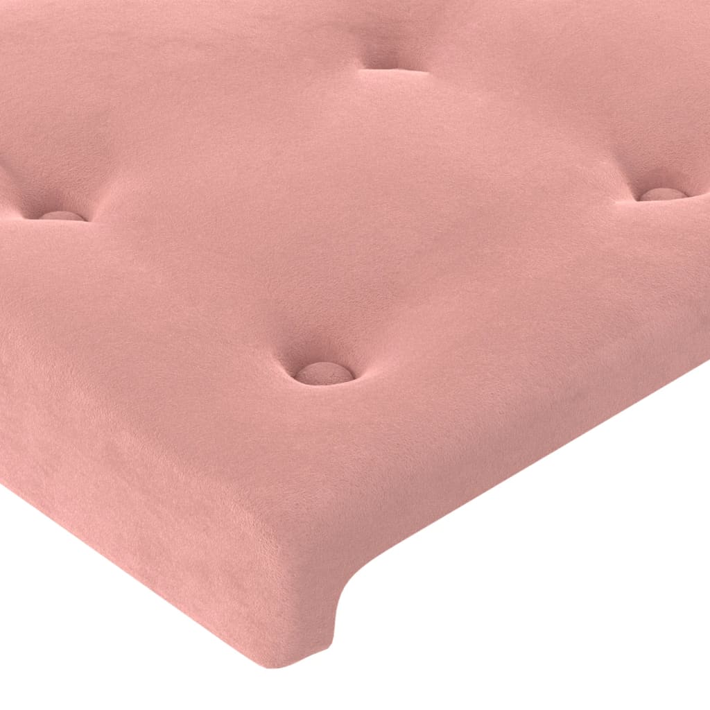 Čelo Postele 4 Ks Růžové 100X5X78/88 Cm Samet Růžová
