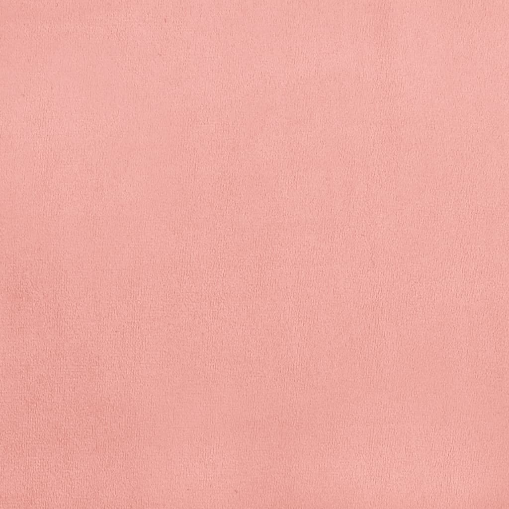 Čelo Postele 4 Ks Růžové 100X5X78/88 Cm Samet Růžová