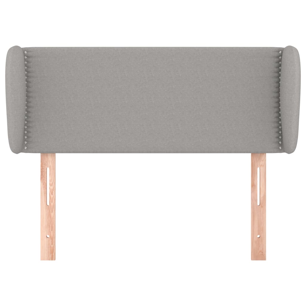 Čelo Postele Typu Ušák Světle Šedé 103X23X78/88 Cm Textil