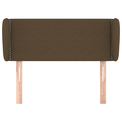 Čelo Postele Typu Ušák Tmavě Hnědé 103X23X78/88 Cm Textil