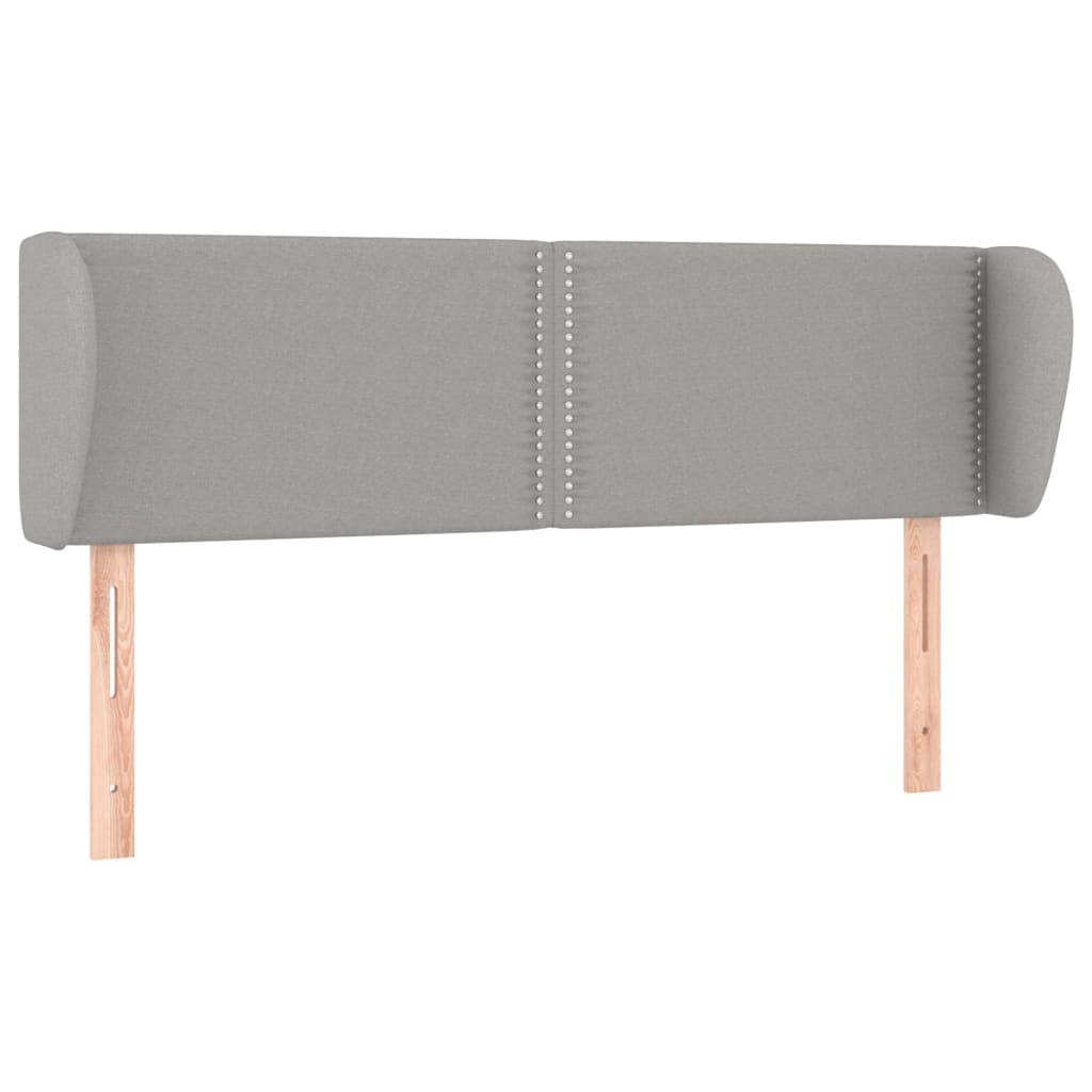 Čelo Postele Typu Ušák Světle Šedé 147X23X78/88 Cm Textil