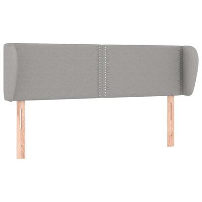 Čelo Postele Typu Ušák Světle Šedé 147X23X78/88 Cm Textil
