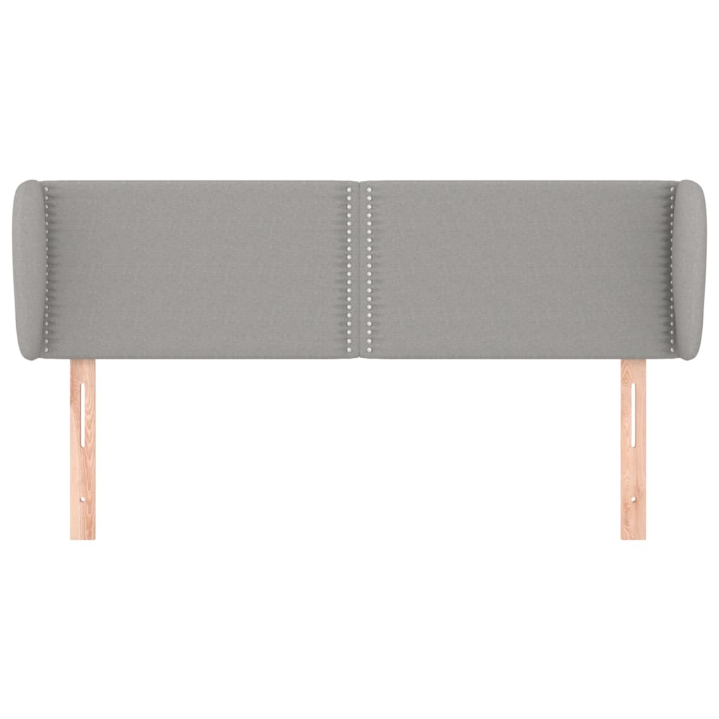 Čelo Postele Typu Ušák Světle Šedé 147X23X78/88 Cm Textil