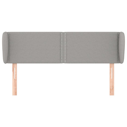 Čelo Postele Typu Ušák Světle Šedé 147X23X78/88 Cm Textil