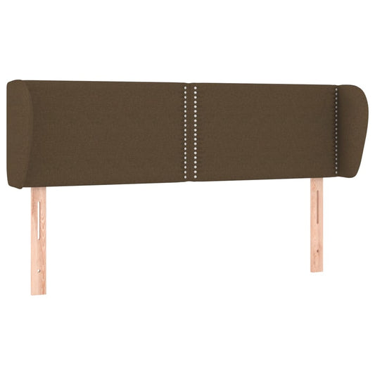 Čelo Postele Typu Ušák Tmavě Hnědé 147X23X78/88 Cm Textil