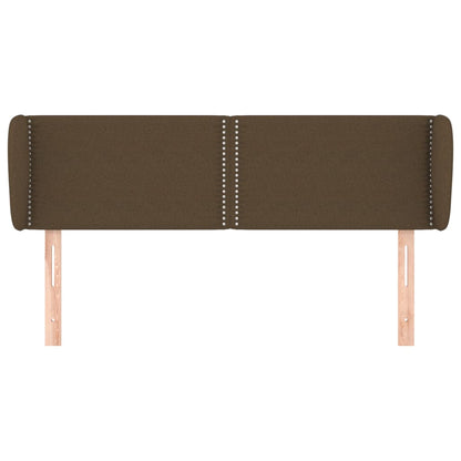 Čelo Postele Typu Ušák Tmavě Hnědé 147X23X78/88 Cm Textil
