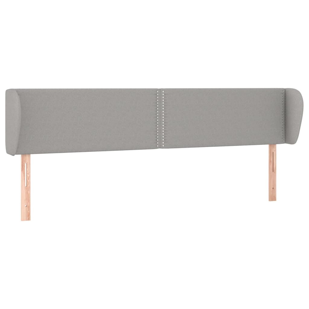 Čelo Postele Typu Ušák Světle Šedé 183X23X78/88 Cm Textil