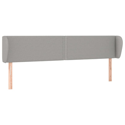 Čelo Postele Typu Ušák Světle Šedé 183X23X78/88 Cm Textil